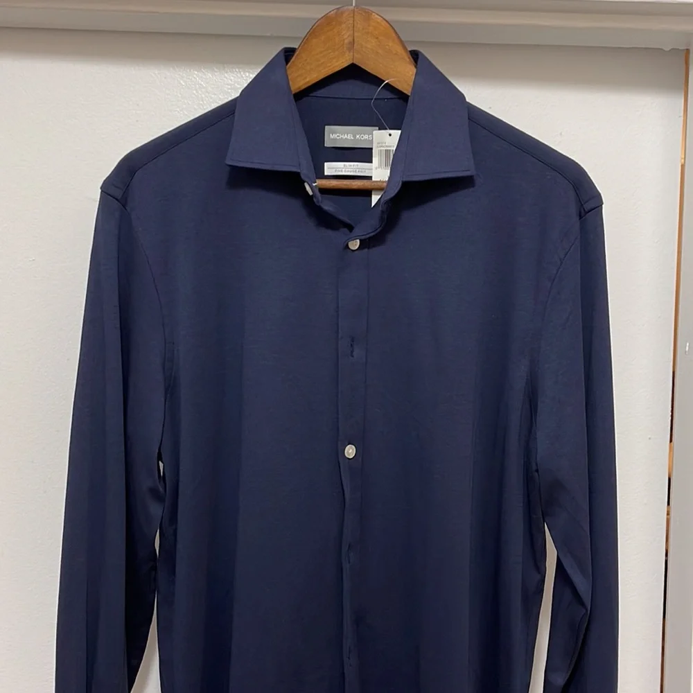 Michael Kors Knit Dress Shirt - Picture 1 of 4